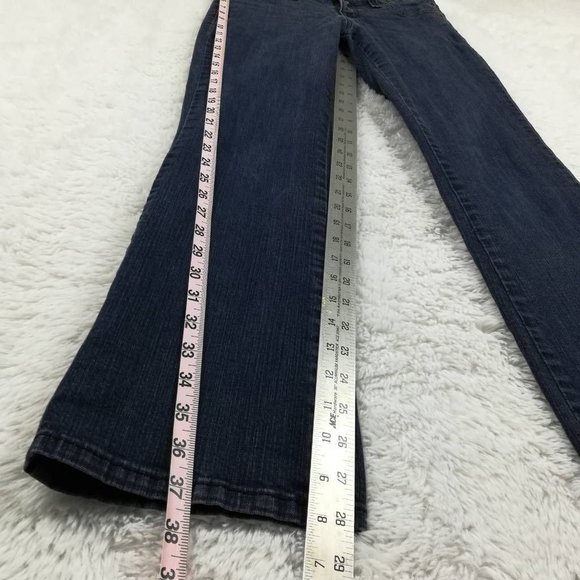 Nine West Womens Jeans Vintage Boho Boot Cut Blue Pockets Dark Wash Mid Rise 4 - Picture 3 of 10